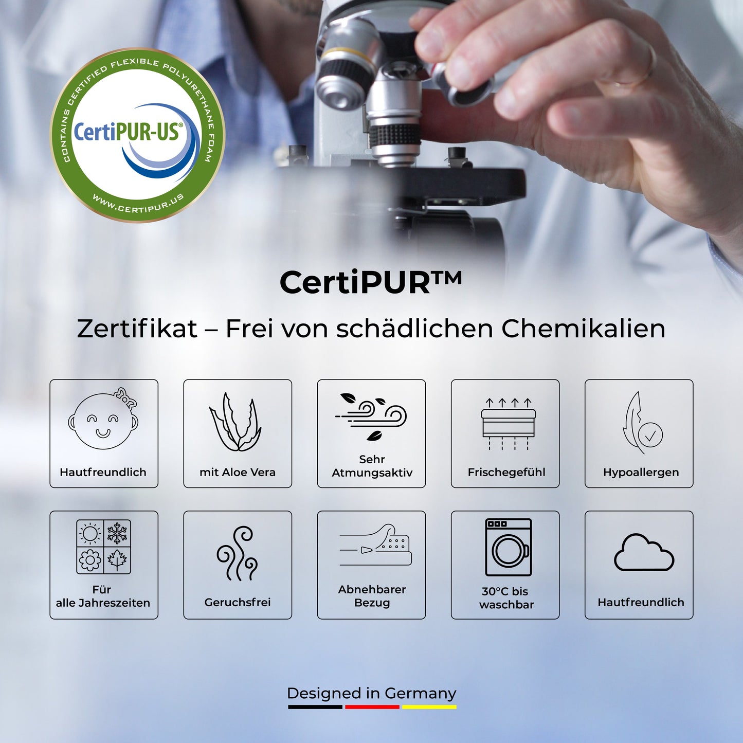 Kaltschaummatratze mit Visco-Topper – Schlafschön 7-Zonen, Ergonomisch, Waschbar & Antiallergisch