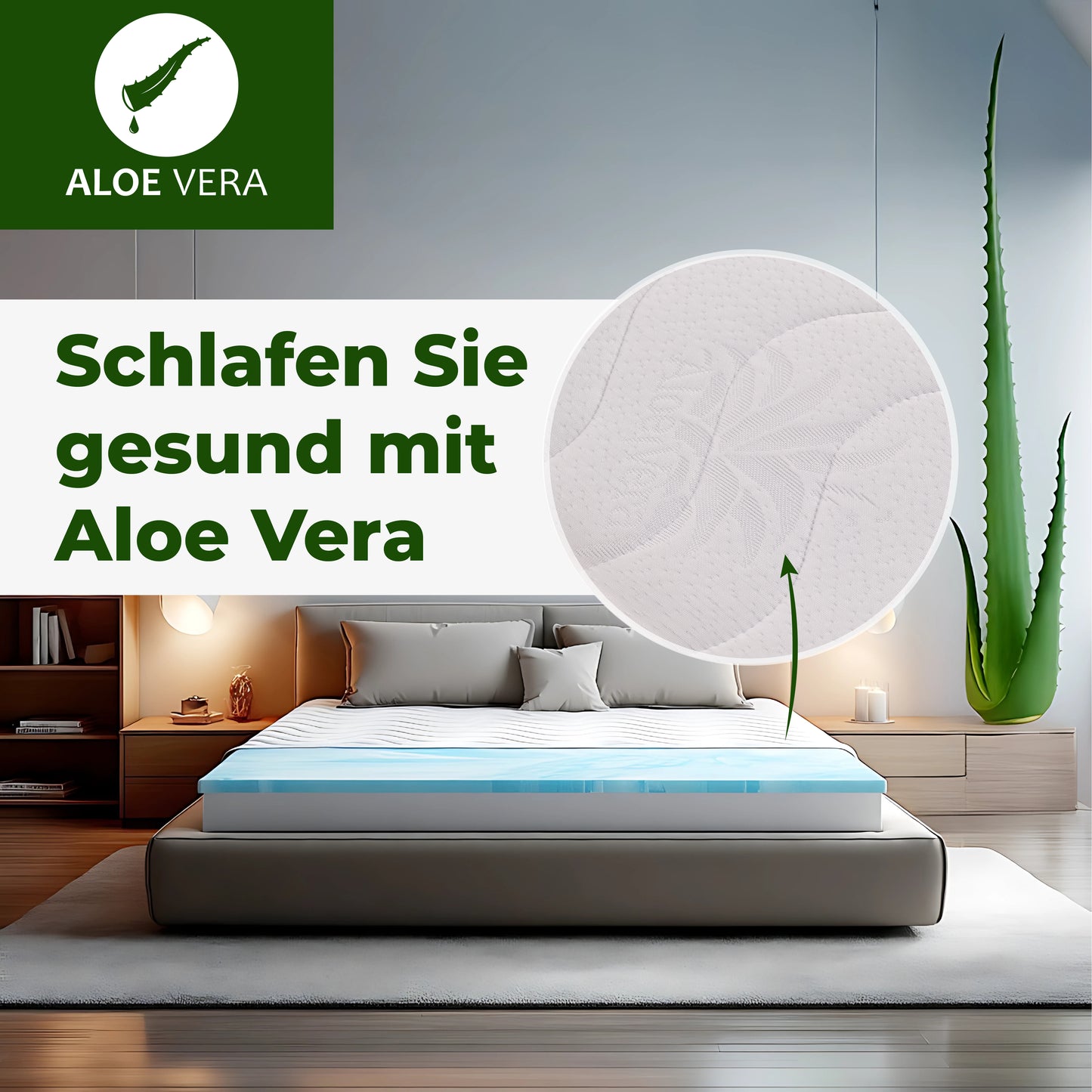 Kaltschaummatratze mit Visco-Topper – Schlafschön 7-Zonen, Ergonomisch, Waschbar & Antiallergisch