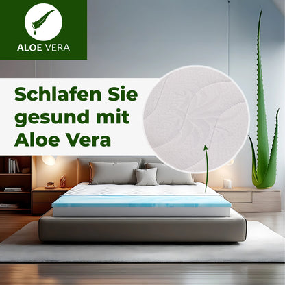 Kaltschaummatratze mit Visco-Topper – Schlafschön 7-Zonen, Ergonomisch, Waschbar & Antiallergisch